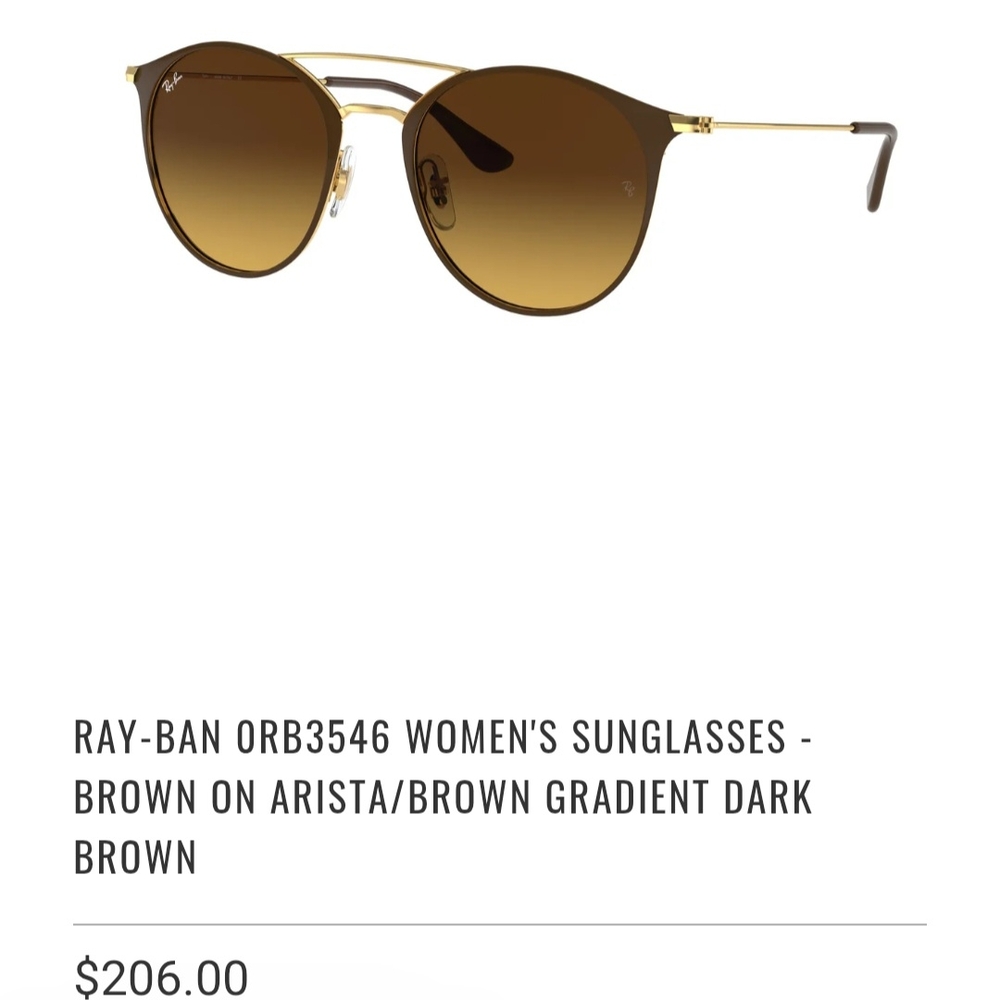 Ray-Ban Women's Gold and Brown Gradient Sunglasses